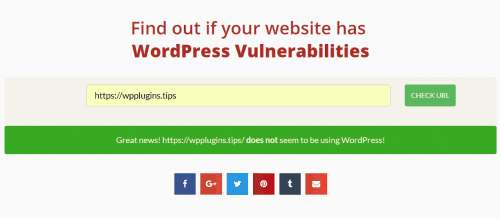 wordpress vulnerability detector