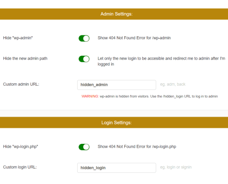 hide_wp_admin_settings(1)