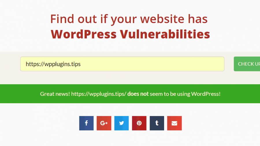 wordpress vulnerability detector